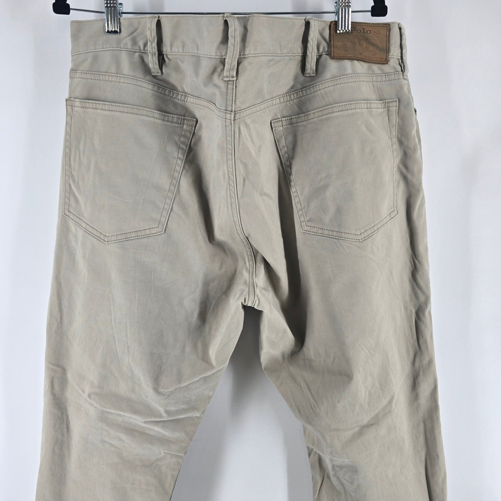 Polo Ralph Lauren Pants Mens 38x30 Khaki Tan 5-Pocket Twill Stretch Chino Jeans